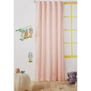 Pillowfort Pink Twill Blackout Curtain Panel Tab Rod Pocket 42 X 84” Brand New